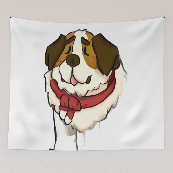 Item preview, Cute St. Bernard Drawing designed and sold by WeHeartAnimals.