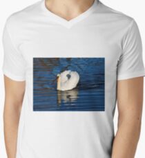Mute Swan On The River Men's V-Neck T-Shirt