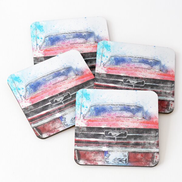 Item preview, Old Car - Mustang Art designed and sold by ZenAura Vibes.