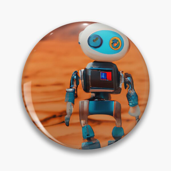 Item preview, Hippie Robot On Mars Surface Looking For Other Mars Rovers From Nasa designed and sold by AlanPhotoArt.