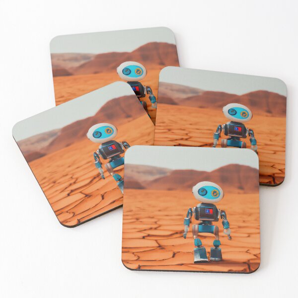 Item preview, Hippie Robot On Mars Surface Looking For Other Mars Rovers From Nasa designed and sold by AlanPhotoArt.