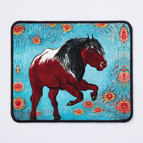 Item preview, Horse painting Van Gogh style designed and sold by Astralia.