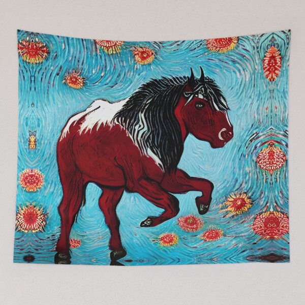 Item preview, Horse painting Van Gogh style designed and sold by Astralia.