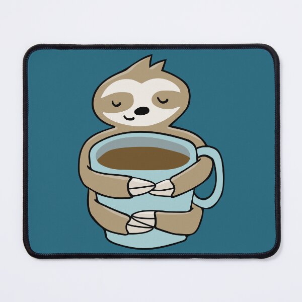 Item preview, Cute Sloth with Coffee - coffee give me power - designed and sold by StuckOnGood.