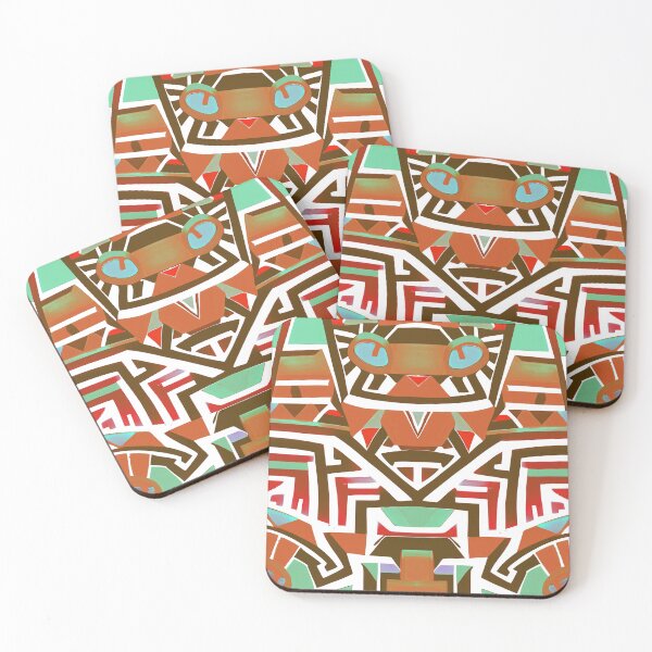 Item preview, Traditional Igorot-inspired tribal pattern. Ethnic Green and brown. designed and sold by IlustradoArts.