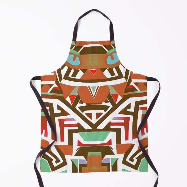 Item preview, Traditional Igorot-inspired tribal pattern. Ethnic Green and brown. designed and sold by IlustradoArts.
