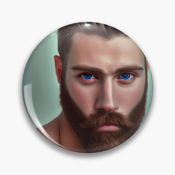 Item preview, Brown Haired, Bearded Man with Blue Eyes 2.0 designed and sold by LthrDaddyBear.