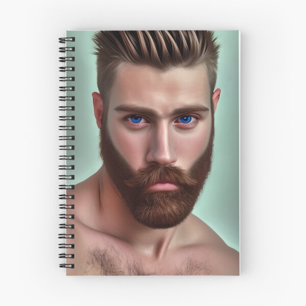 Item preview, Brown Haired, Bearded Man with Blue Eyes 2.0 designed and sold by LthrDaddyBear.