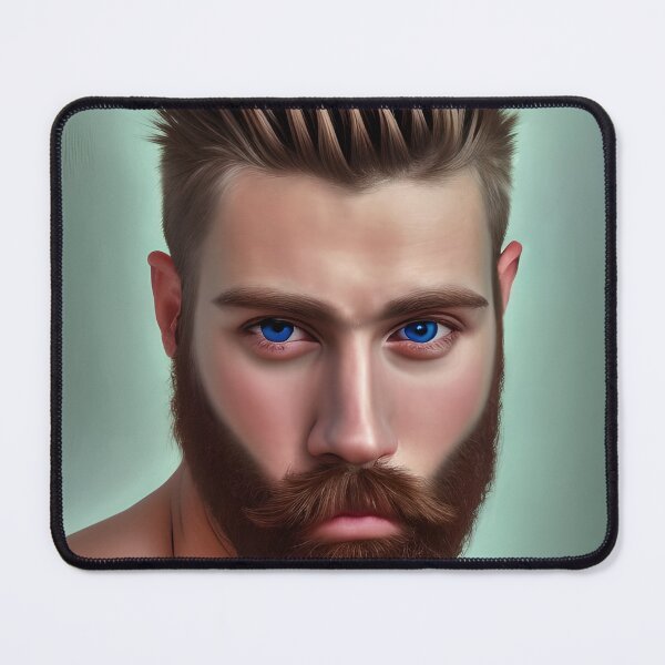Item preview, Brown Haired, Bearded Man with Blue Eyes 2.0 designed and sold by LthrDaddyBear.