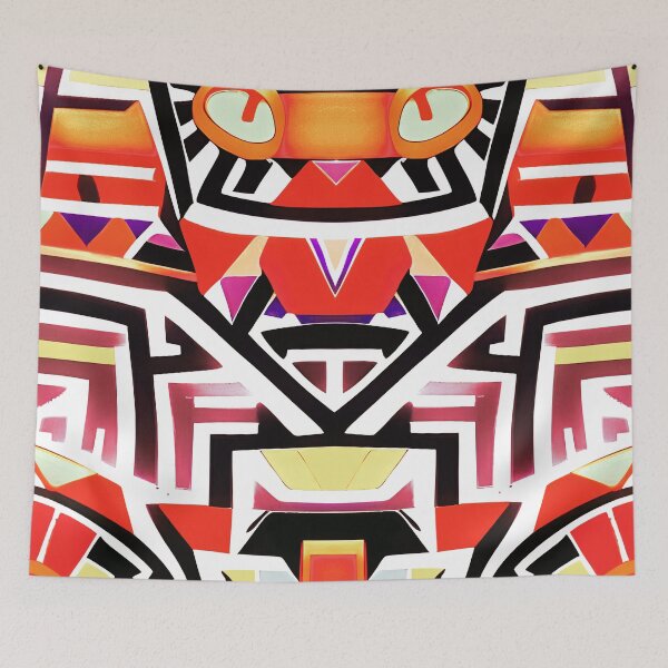 Item preview, Traditional Igorot-inspired tribal pattern. Ethnic Yellow and orange. designed and sold by IlustradoArts.