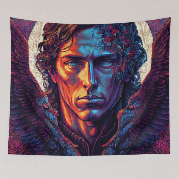 Item preview, Archangel Samael Illustration designed and sold by OccultDreams.