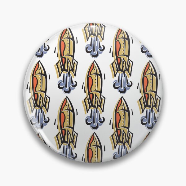 Item preview, Blast Off Retro Rockets Pattern designed and sold by jeff-jones.