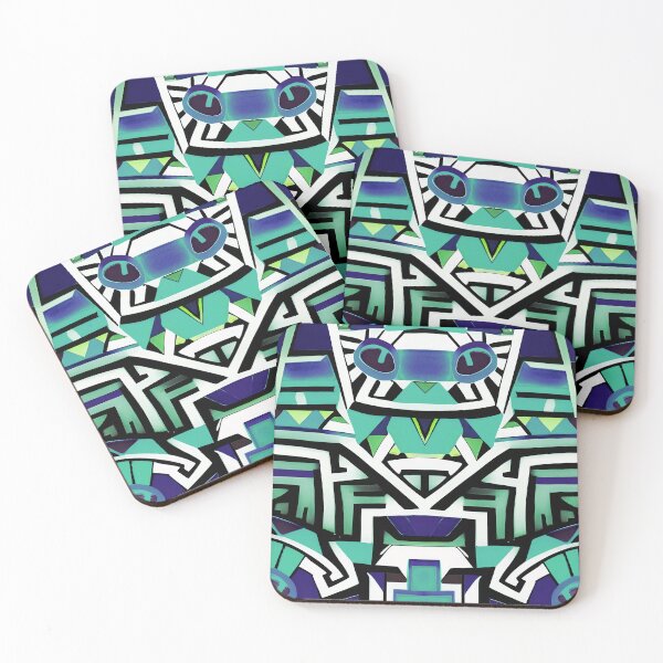 Item preview, Traditional Igorot-inspired tribal pattern. Ethnic Blue and green. designed and sold by IlustradoArts.
