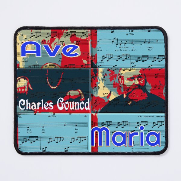Item preview, ATTRACTIVE CHARLES GOUNOD PORTRAIT -  MUSICIAN-COMPOSER* - FAMOUS AVE MARIA - FUNNY MUSIC SCORE PATCHWORK PATTERN designed and sold by Ralek.