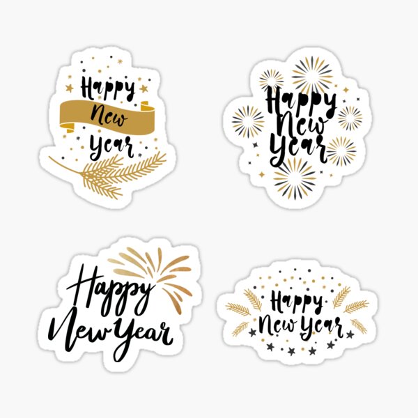 Item preview, Transparent New Year Sticker Pack for 2023 | Happy New Year 2023 designed and sold by sanchukav.