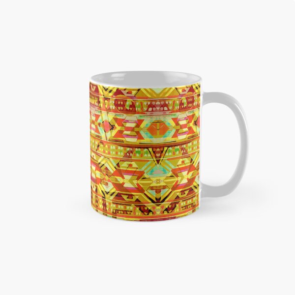 Artikelvorschau, Traditionelles, von Igorot inspiriertes Stammesmuster. Ethnisch Gelb und Orange. entworfen und verkauft von IlustradoArts.