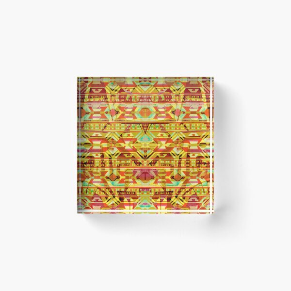 Item preview, Traditional Igorot-inspired tribal pattern. Ethnic Yellow and orange. designed and sold by IlustradoArts.