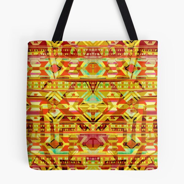 Item preview, Traditional Igorot-inspired tribal pattern. Ethnic Yellow and orange. designed and sold by IlustradoArts.