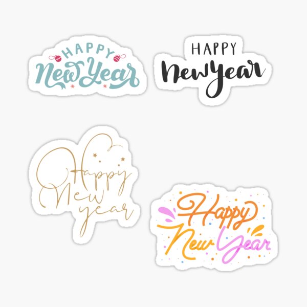 Item preview, Transparent New Year Sticker Pack for 2023 | Happy New Year 2023 designed and sold by sanchukav.