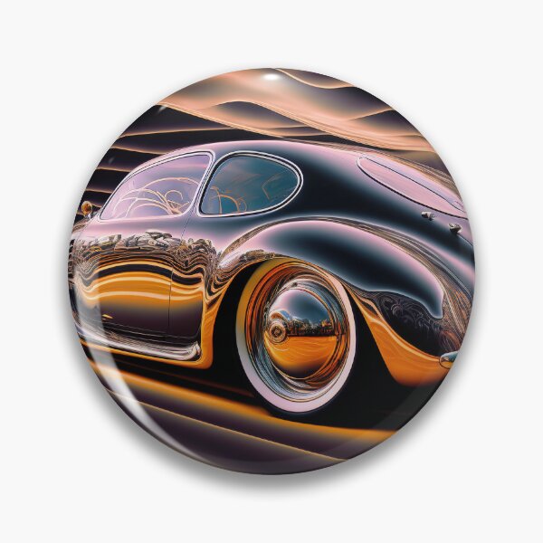 Item preview, Riding futuristic retro auto with detailed pure reflection designed and sold by osssoconcept.