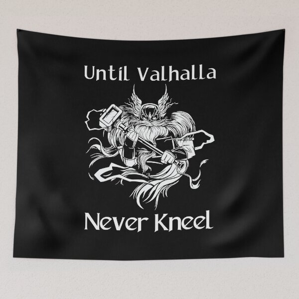Item preview, Until Valhalla - Never Kneel -  Viking with Hammer designed and sold by Georgy09.