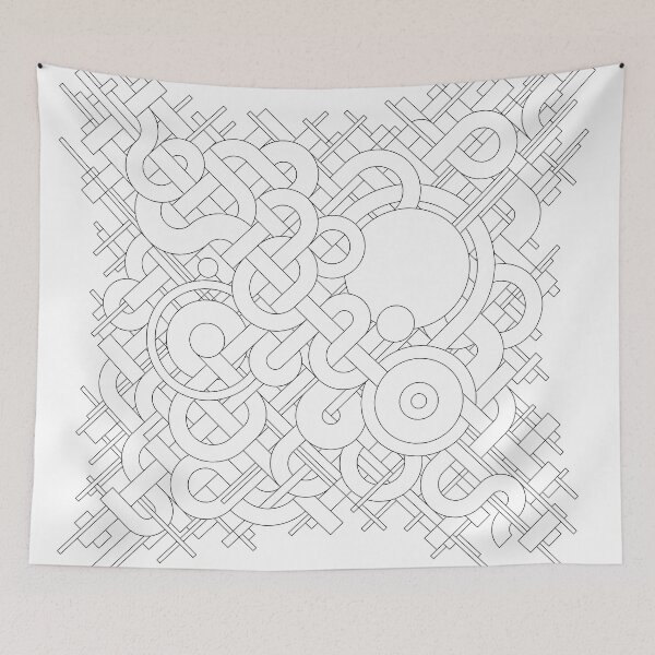 Item preview, Abstract geometric black and white vector pattern, tattoo design	 designed and sold by Familyshmot.