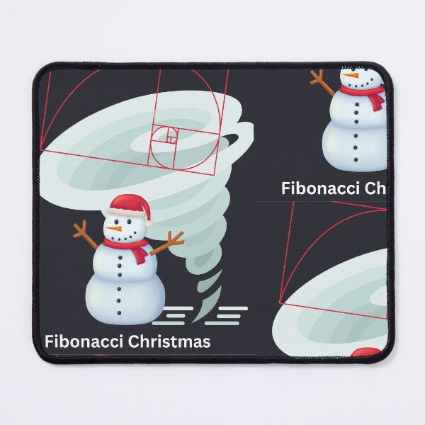 Item preview, Fibonacci Snowman Cyclone Christmas Design designed and sold by t1n3333.