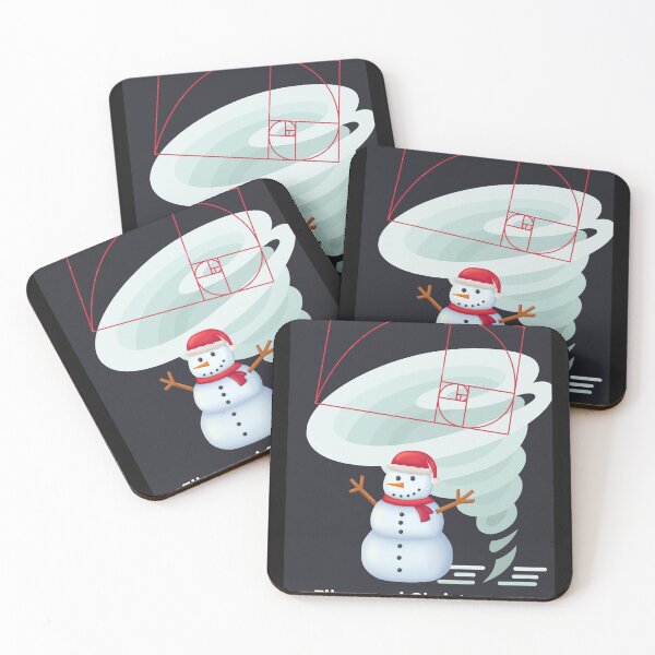 Item preview, Fibonacci Snowman Cyclone Christmas Design designed and sold by t1n3333.