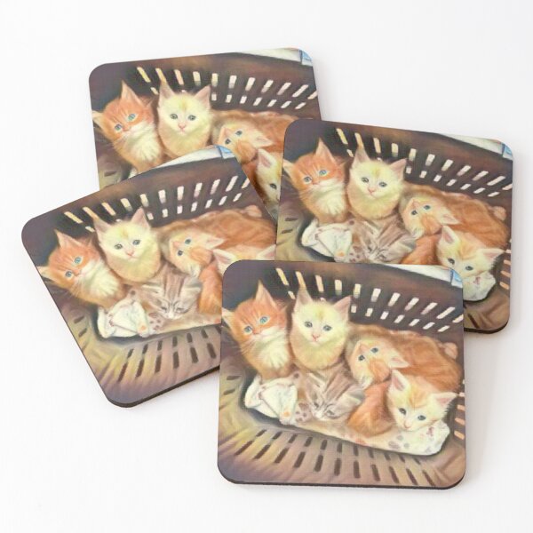 Item preview, Kittens in a basket designed and sold by MilicaaD.