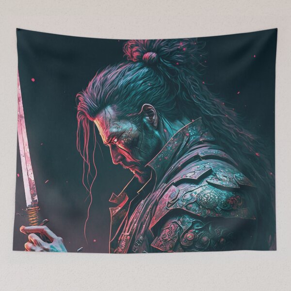 Item preview, Neon Samurai Warrior V2 designed and sold by GummywormDesign.