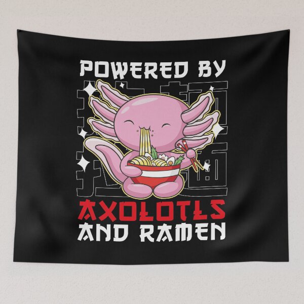 Item preview, Powered by Axolotls & Ramen - Kawaii Axolotl Eating Ramen designed and sold by ollalla.
