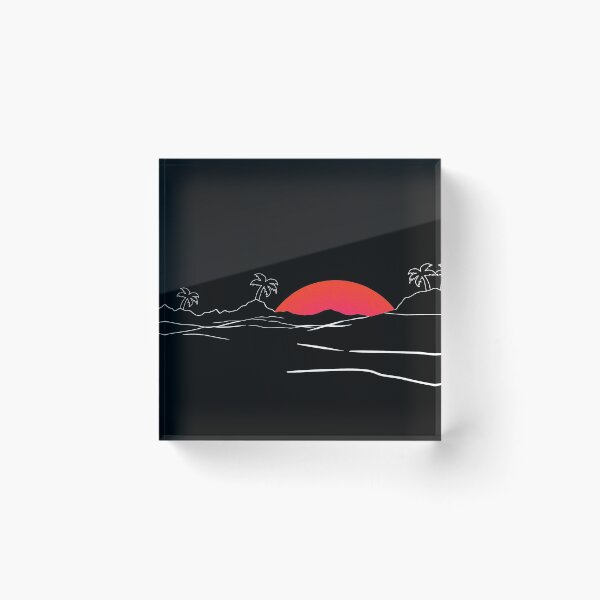Item preview, Sunset on the beach (for dark colour backgrounds) designed and sold by euglenii.