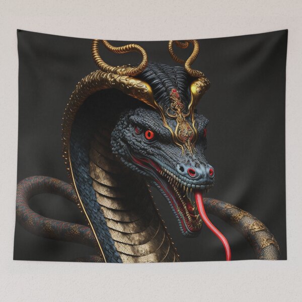 Item preview, Golden Japanese Serpent designed and sold by GummywormDesign.