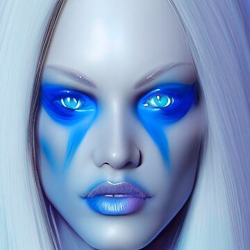 "Boreanna - Blue eyes Angel" Sticker for Sale by PsymetryArt Redbubble