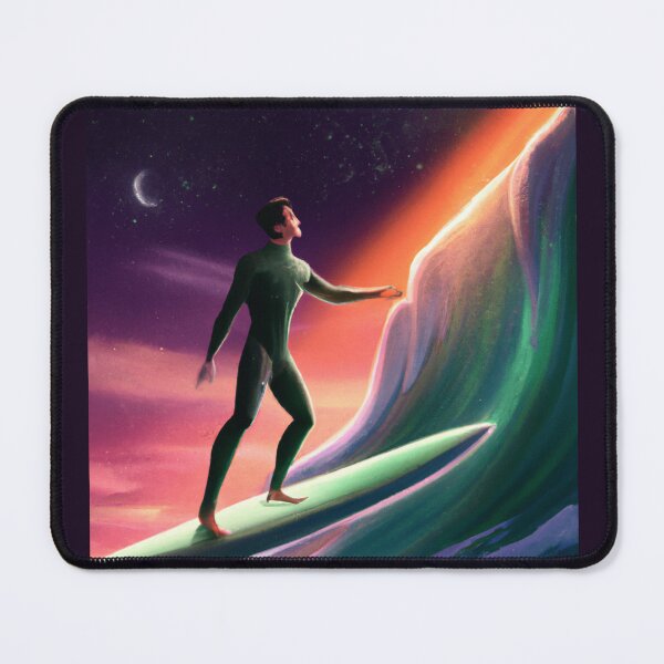 Item preview, Surfing under the Northern Lights - Aurora Borealis designed and sold by Lilieae.