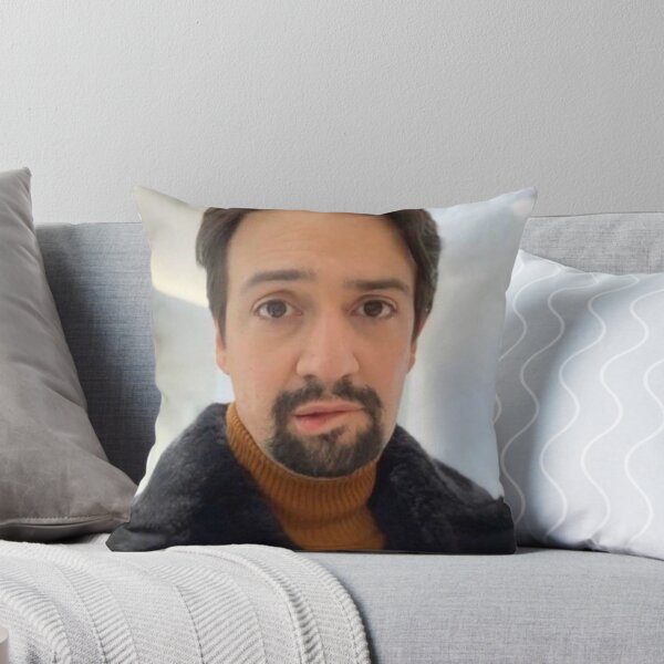 manuel miranda lip bite meme Throw Pillow