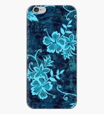 Waimanalo Hawaiian Hibiscus Batik - Teal iPhone Case