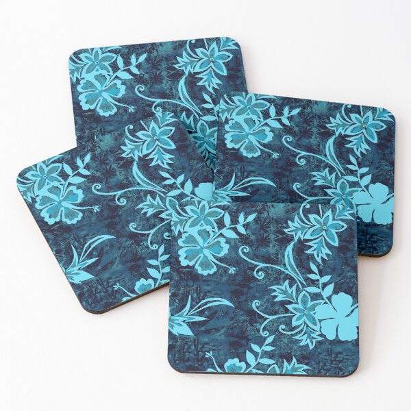 Item preview, Waimanalo Hawaiian Hibiscus Batik - Teal designed and sold by DriveIndustries.