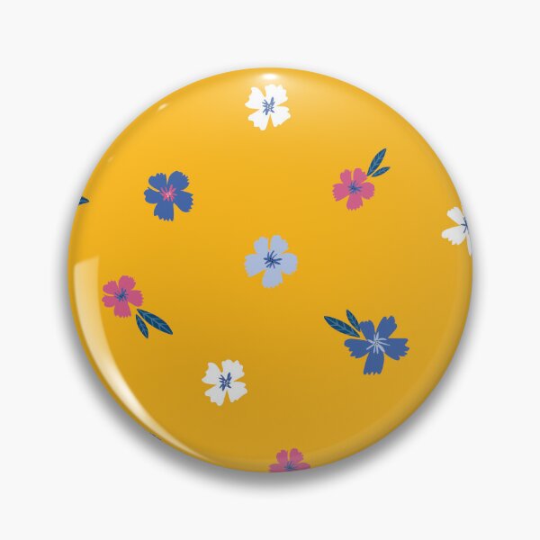 Item preview, Yellow Retro Abstract seamless floral pattern  designed and sold by Vogue Creations.