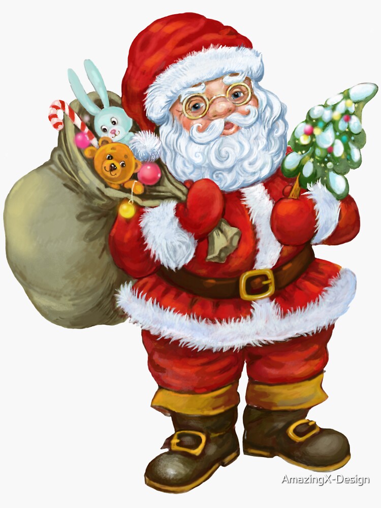 Cute playful Santa Claus cartoon children... - Stock Illustration  [107210302] - PIXTA