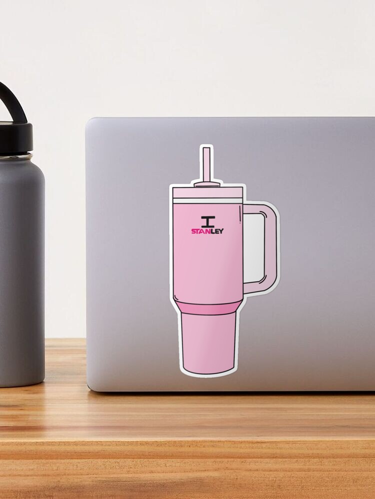 I STANley cup sticker water bottle pink stanleycup cute | Canvas Print