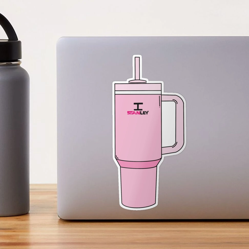 I STANley cup sticker water bottle pink stanleycup cute | Canvas Print