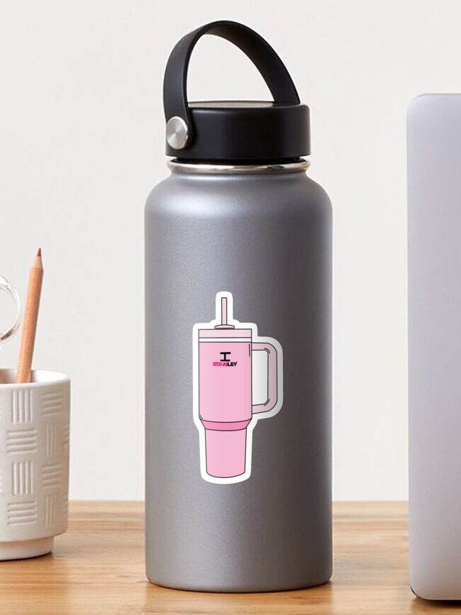 I STANley cup sticker water bottle pink stanleycup cute Sticker for Sale  by saylenesolution