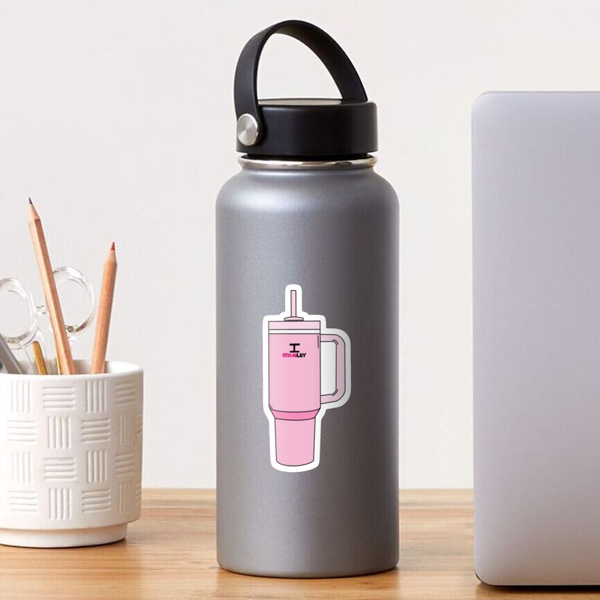 I STANley cup sticker water bottle pink stanleycup cute Sticker for Sale  by saylenesolution