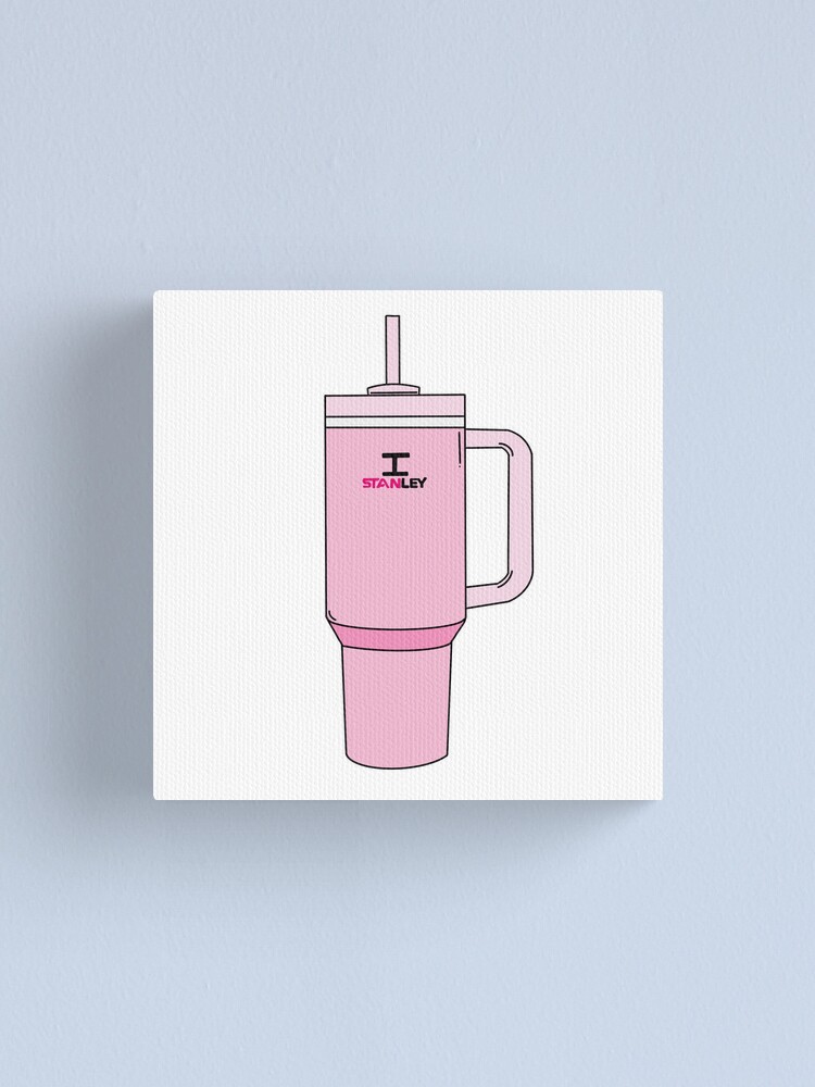 I STANley cup sticker water bottle pink stanleycup cute Canvas Print for  Sale by saylenesolution