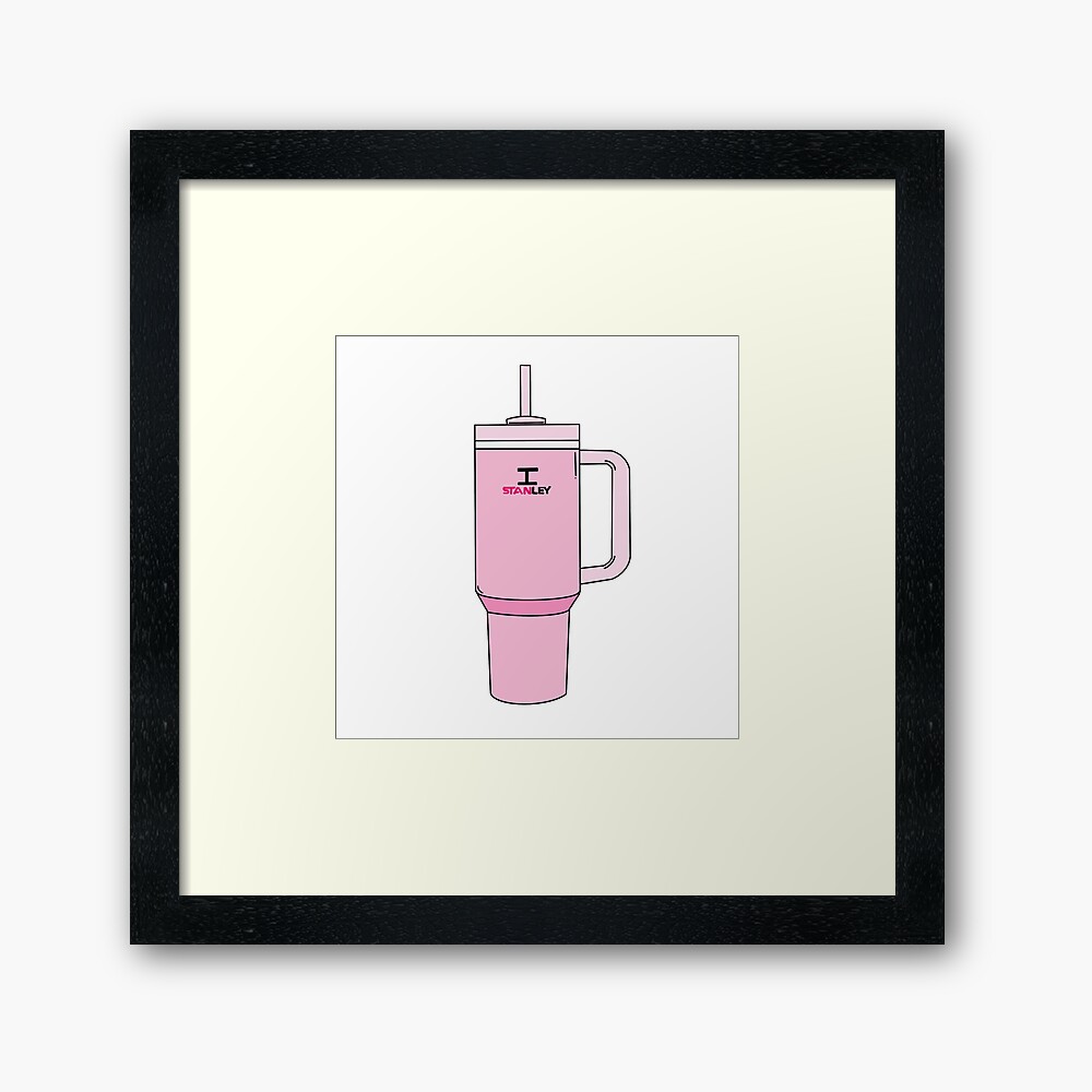 I STANley cup sticker water bottle pink stanleycup cute Canvas