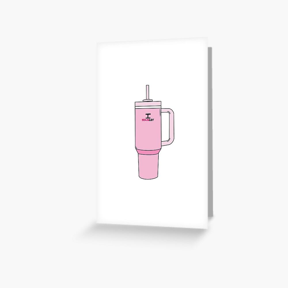 I STANley cup sticker water bottle pink stanleycup cute | Canvas Print