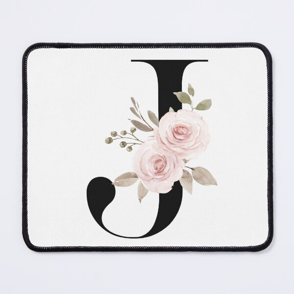 Artikelvorschau, Aquarellbuchstabe J mit rosa Blumen entworfen und verkauft von ORIGENcreate.