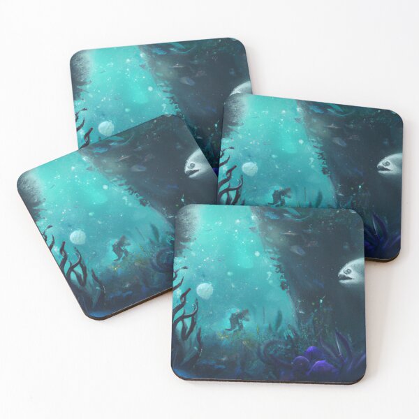 Item preview, Underwater Wonders - A Diver Among the Fish - A View of Small and Large Fishes designed and sold by WBP Mart.