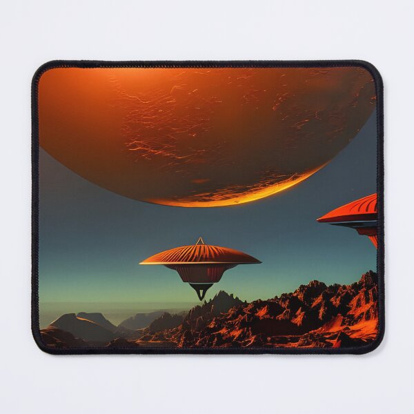 Item preview, Alien ships above an alien planet designed and sold by Marcu Ioachim.